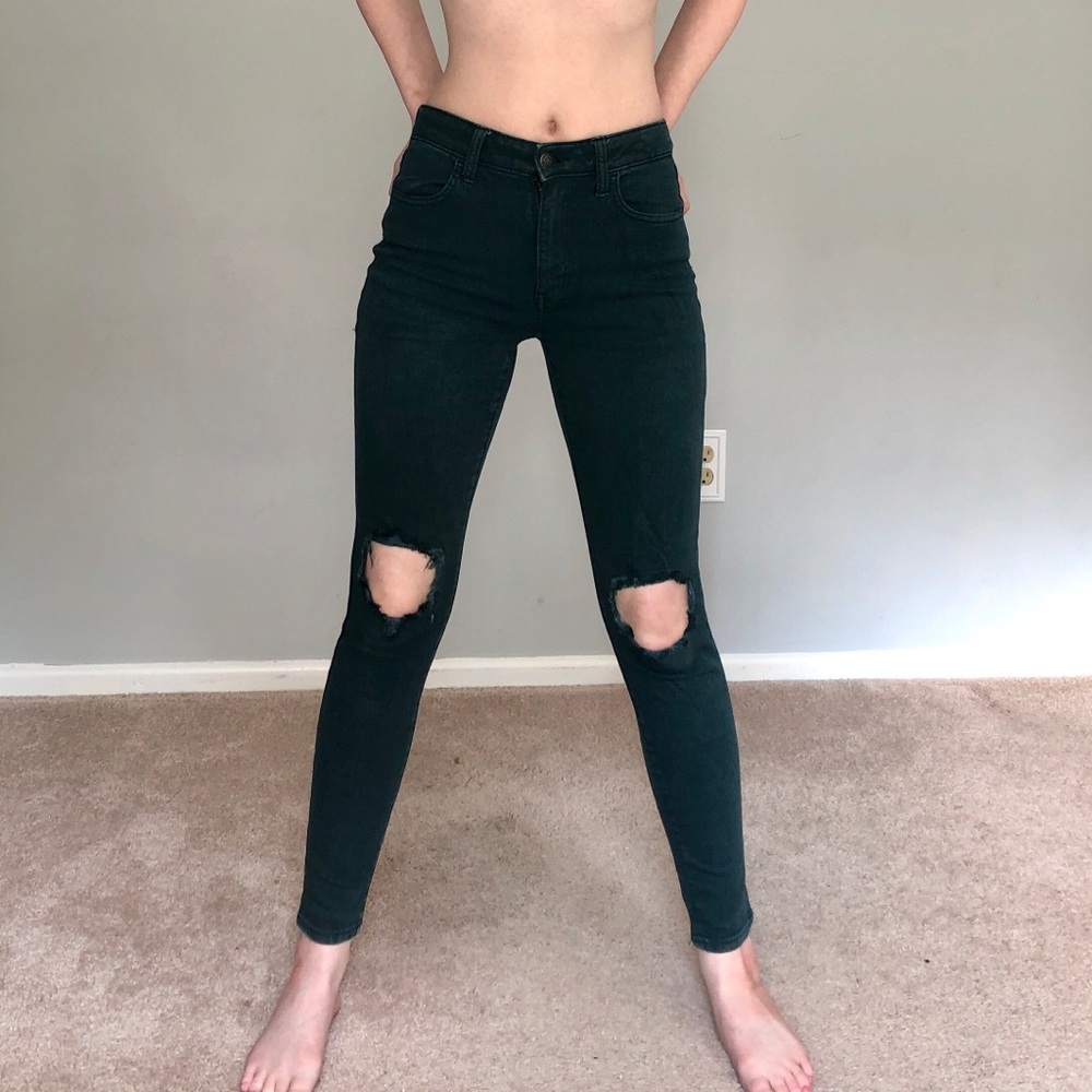 American Eagle High Waisted Emerald Jeggings